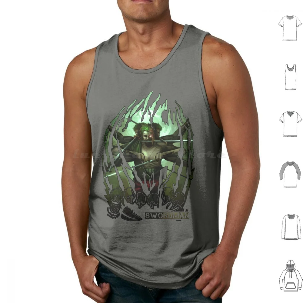 Zoro Ashura Anime #D12 Tank Tops Print Cotton Hats Manga Mugiwara Monkey D Luffy Zoro Anime Zoro Luffy Roronoa Zoro Zoro