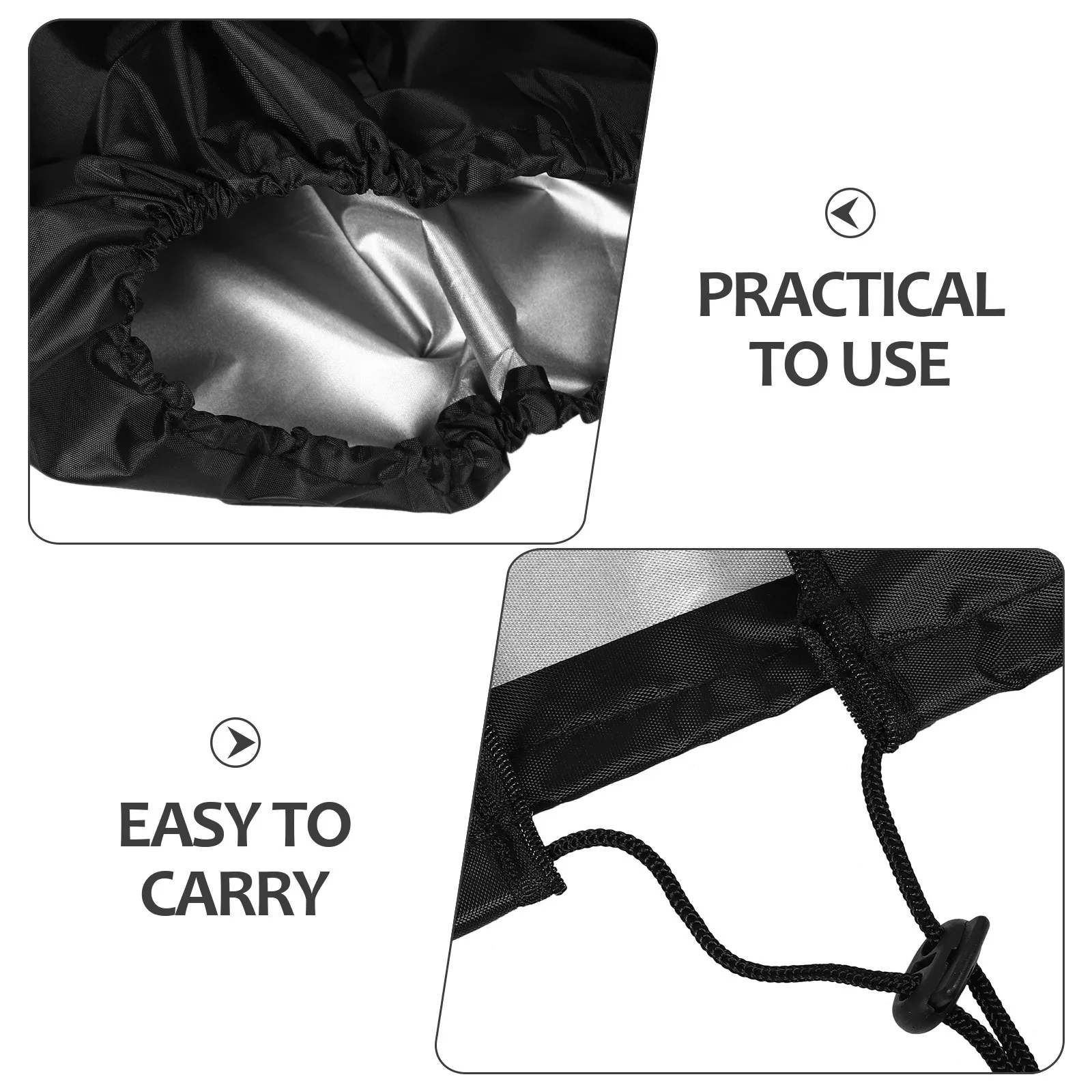 ゴルフバッグカバー ブラック 軽量 防水 トラベルカバー ゴルフアクセサリー用 メンズ アウトドアスポーツ 雨よけギアケース