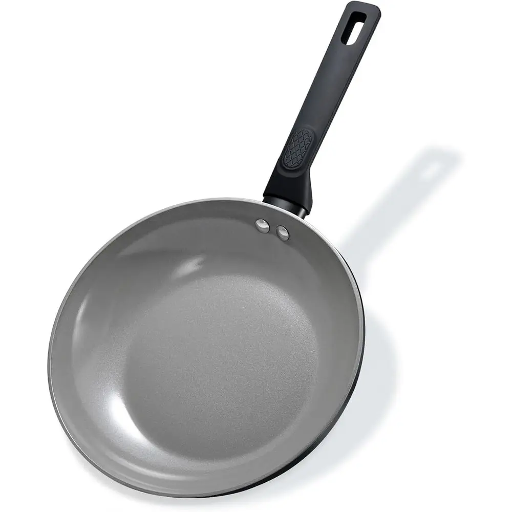 

9,5-дюймовая антипригарная сковорода, керамическая сковорода, нетоксичное, полезное для здоровья керамическое покрытие, подходит для всех типов плит, без PTFE, PFOA, PFOS.