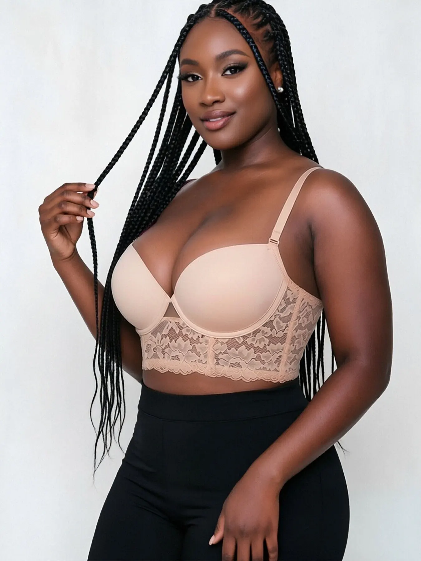 Plus-Size U-Shaped Backless Bra for Women, Sexy Push-Up Anti-Sagging Bra for Large Busts, Thin Invisible Backless Bra