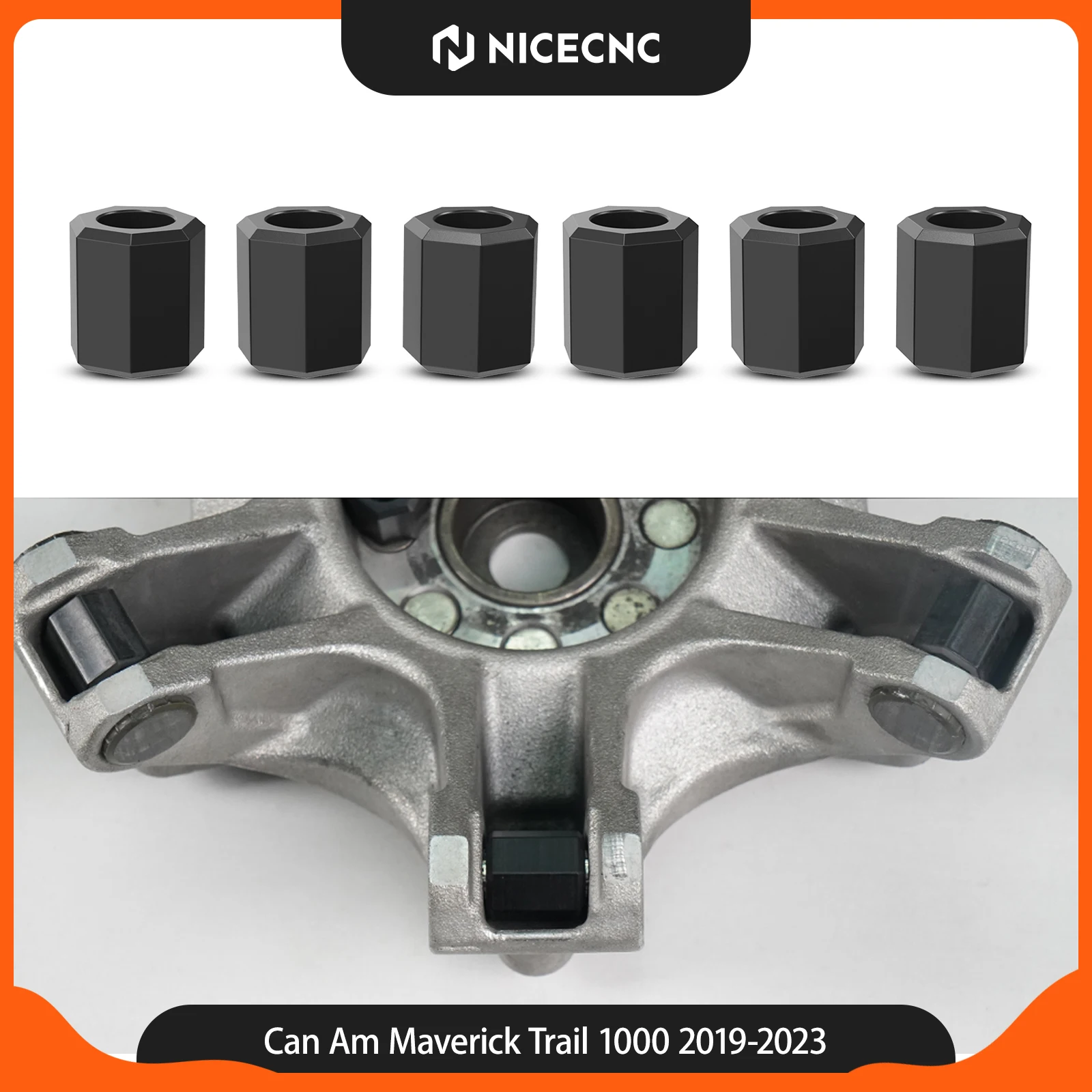 NICECNC 6 Pcs Clutch Thrust Rollers Kit For Can Am Maverick X3 R Sport Commander 1000 UTV Accessories Durable Heat Resistant