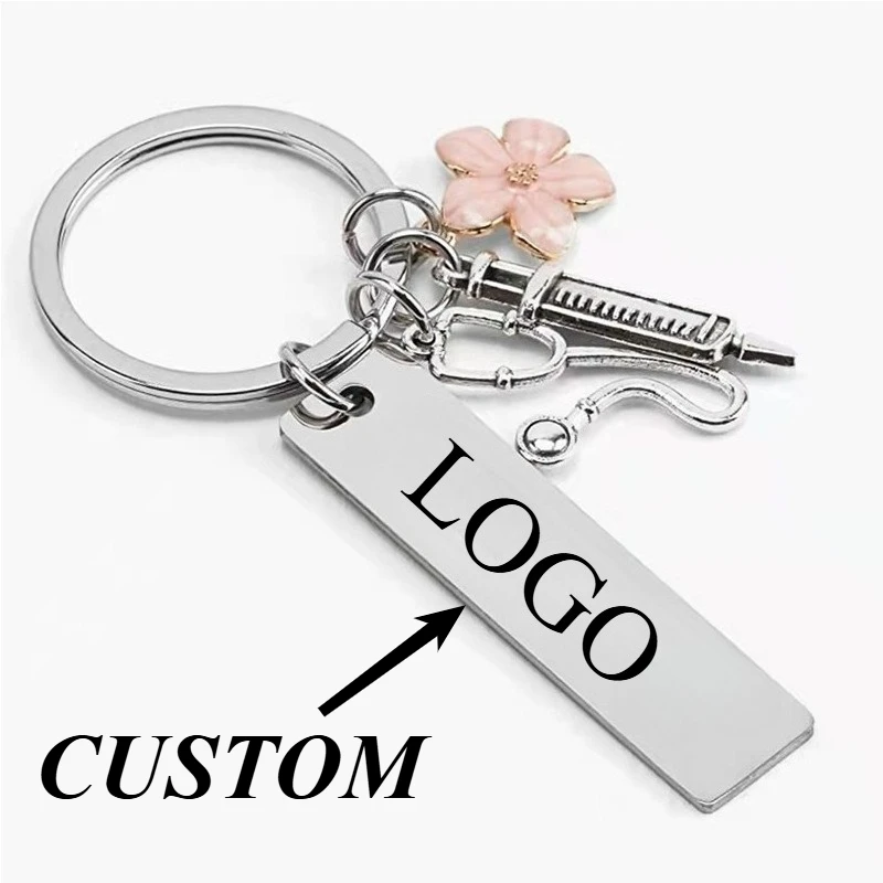 

1pc Custom Keychain Personalized Stainless Steel Key Friendship Inspirational Customized Key Ring Car Accessories Gift Wholesale
