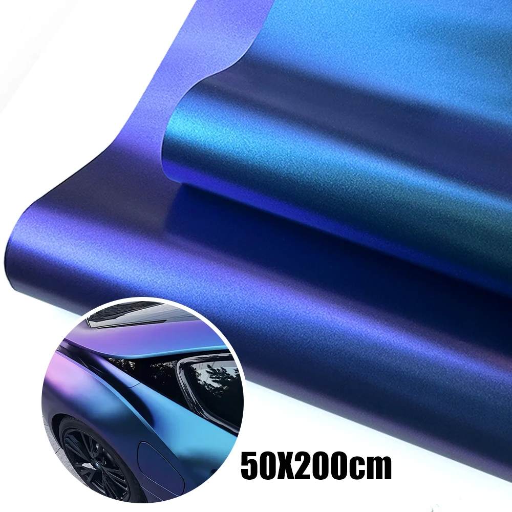 Matte Chameleon Carbon Fiber Stickers Car Vinyl Wrap Film Air Release Bubble Free Motorcycle Sticker Tunning Car Accessories