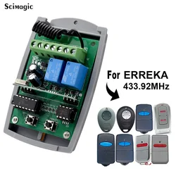 Universal 433.92MHz Garage Receiver For ERREKA RESON / LUNA / IRIS / ROLLER 2 / VEGA  / ROLLER 433MHz Gate Remote Control