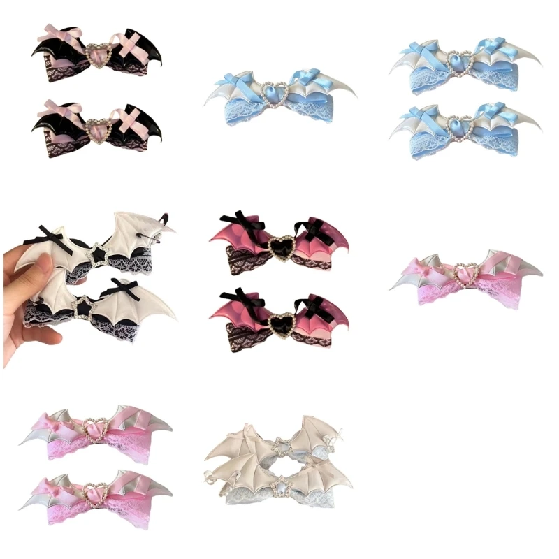 2Pcs Ribbon Hair Bows Clip Multipurpose Hair Accessory For Outfits