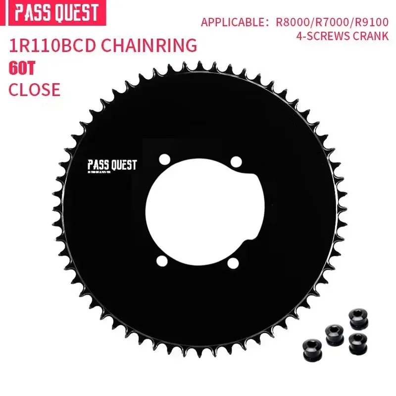PASS QUEST Chainring 110 BCD Round for Shimano 105 R7000 R8000