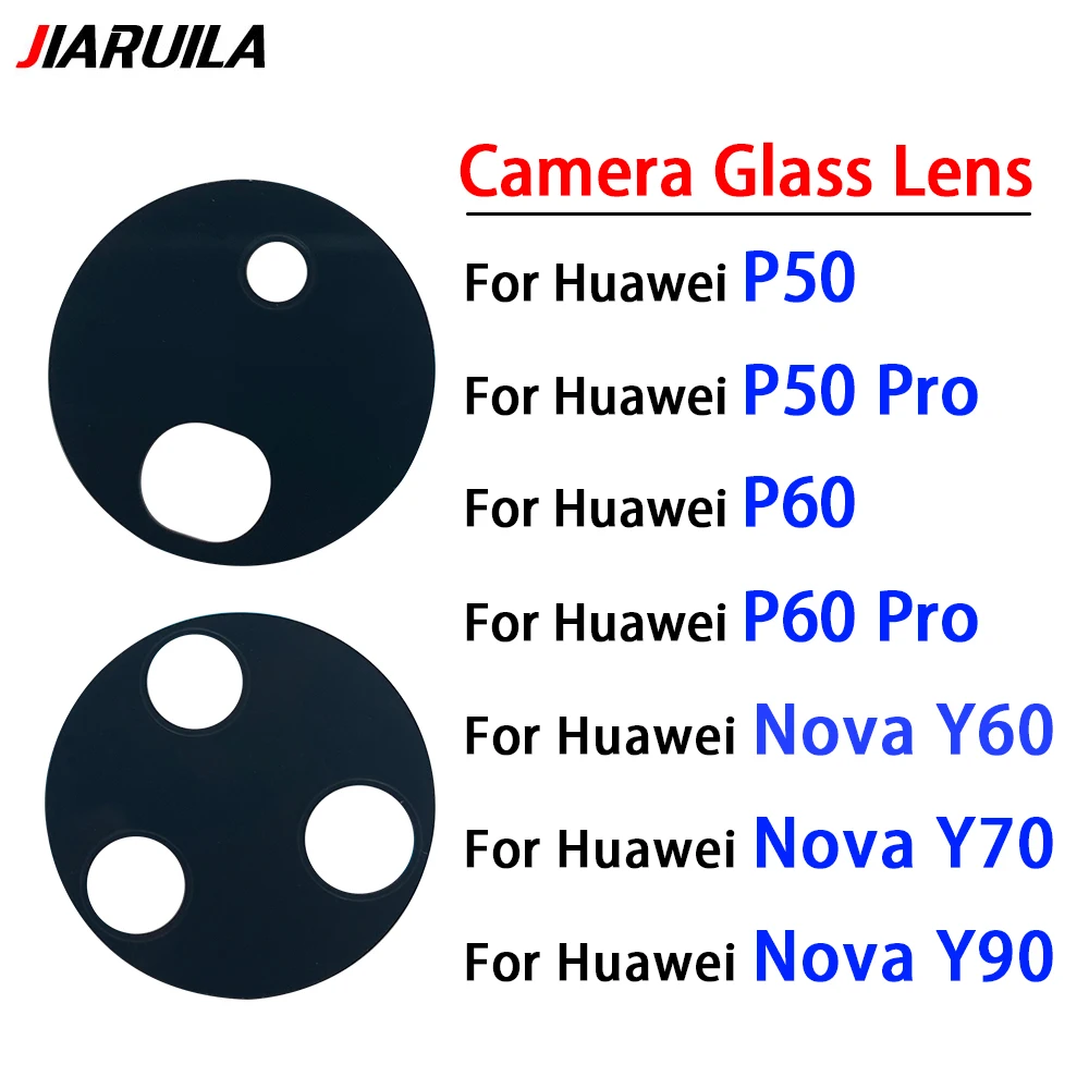 For Huawei Mate 50 Pro Nova Y60 Y70 Plus Y90 Y9A P50 P60 Pro Camera Glass Lens Back Rear Camera Glass Lens with Glue