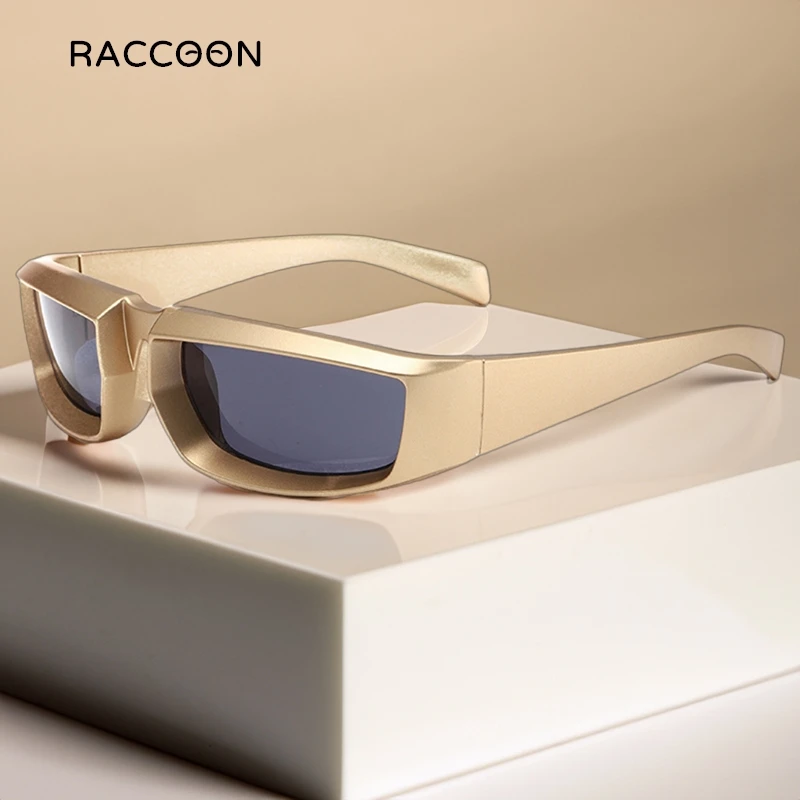 Gold Frame Y2K Square Sunglasses for Women