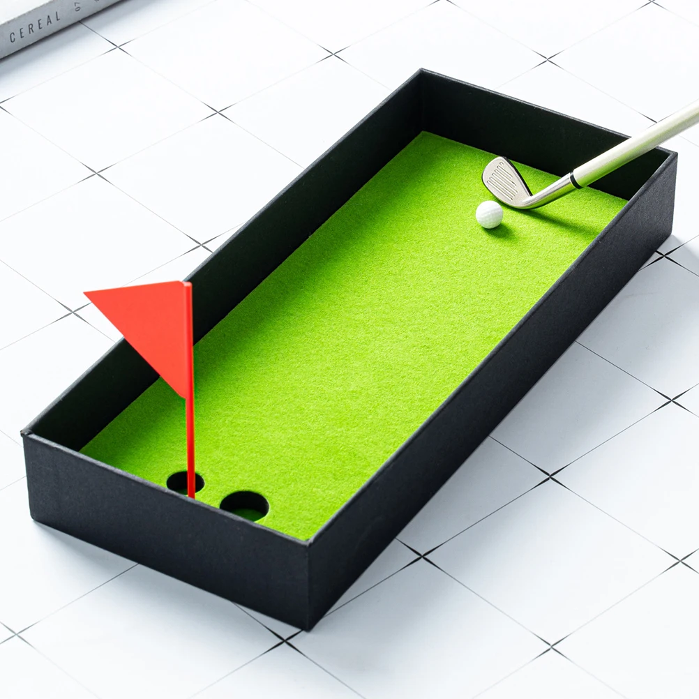 

1Set Fun Golf Set Pen Shaped Like Clubs Portable Lightweight Ballpoint Pen for Writing and Playing Table Golfing Game Decorative