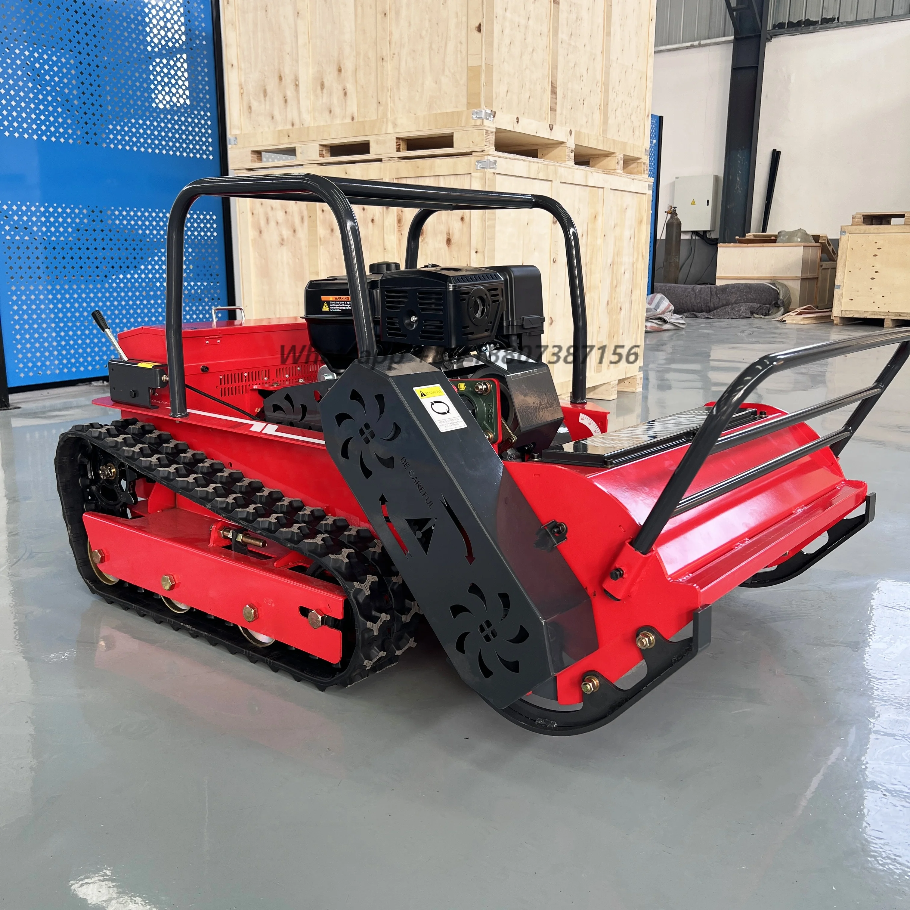High Power  Engine Remote Control Lawn Mower Grass Cutting Agricultural Flail Lawn Mower 1200MM