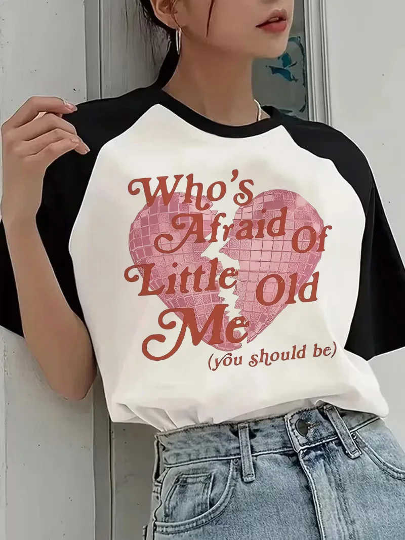 

Женская футболка в стиле 90-х, повседневная, готическая, с круглым вырезом, короткий рукав, в корейском стиле, с принтом в виде сердца