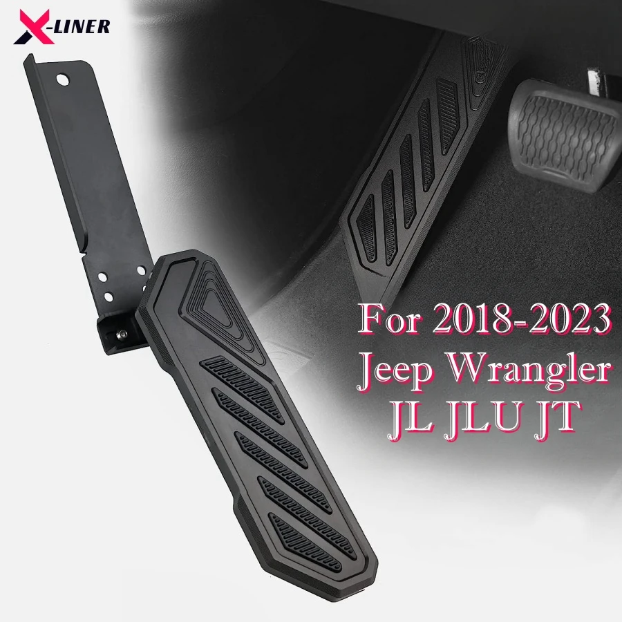 

Для 2018-2023 Jeep Wrangler JL JLU Gladiator JT левая подставка для ног с педалью и нескользящей планкой