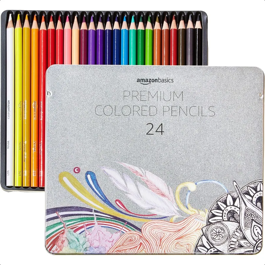 

Colored Pencils for Coloring and Drawing Premium Soft Core Back to School plies 24 Count Pack of 1 Multicolor