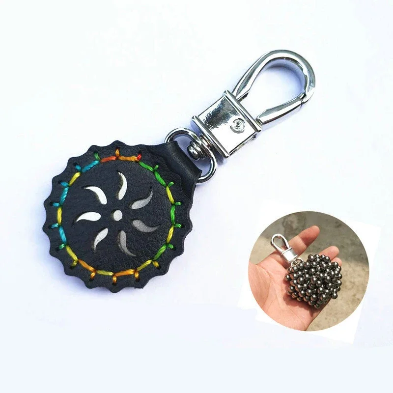 Slingshot Strong Magnetic Pendant Suction Steel Ball Portable Round Keychain Decoration Outdoor Hunting Shooting Accessories