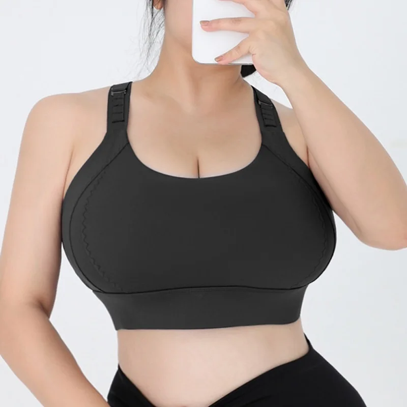 Cloud Hide Plus Size Sports Bra for Big Lady High Impact 5XL Shockproof Underwear Women Gym Fitness Yoga Tank Top Running Shirt