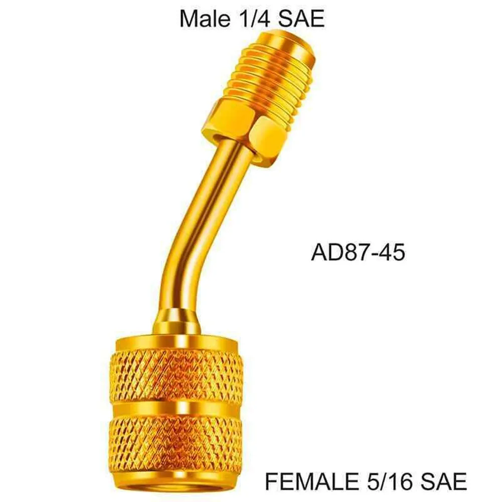Quick Connection Brass Converter Thimble R410a Charging Vacuum Port Adapter Good Tensile Strength 516 to 14 SAE