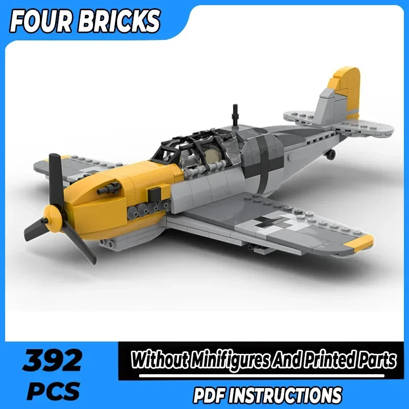 

Moc строительные кирпичи модель самолета Messerschmitt Bf 109 F2 технология модульные блоки подарки игрушки для детей наборы «сделай сам» сборка