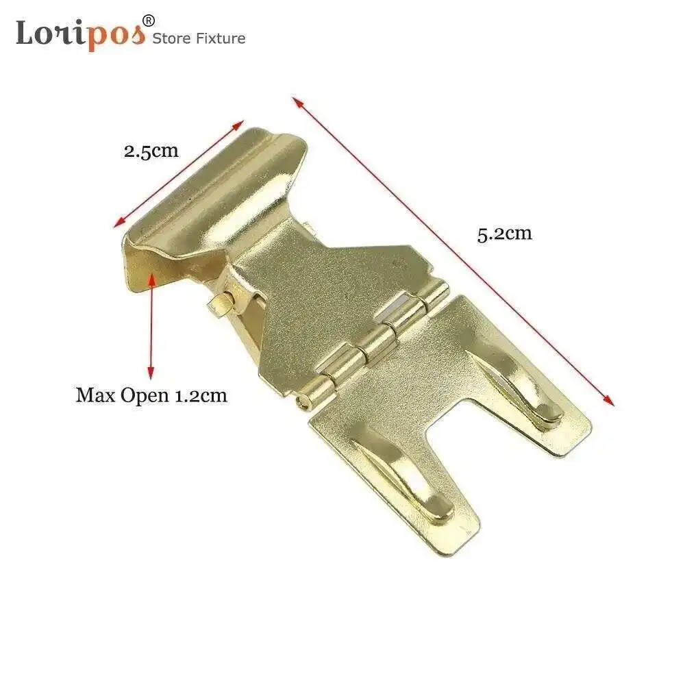 POP Metal Price Label Tag Paper Sign Card Display Clips Holders Stainless Steel Retail Bread Shop Promotions