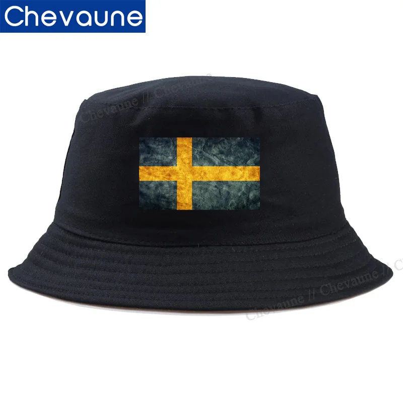 Sweden Flag Patriotic Gift Classic T-Shirt Bucket Hat Luxury Man Hat Sports Cap Hat Beach Designer Man Women's Sports Fans Caps