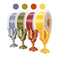 PLA Silk 3D Printing Filament for Compatible with Bambu Lab, Creality & Anycubic Printers- 1kg Spool, 1.75mm Diameter