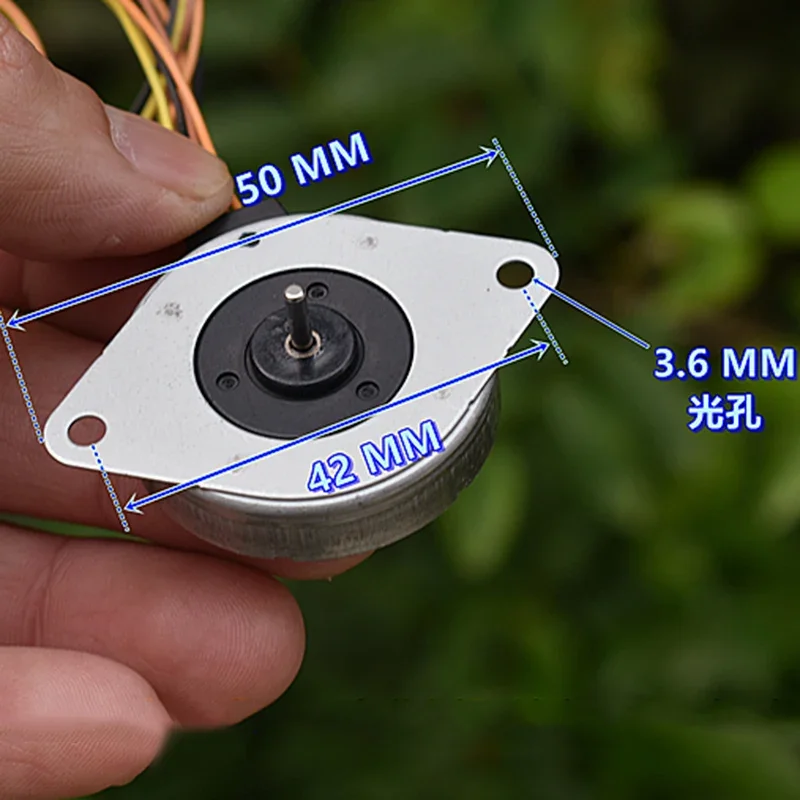 DC 5V-12V MOATECH Precision 2-Phase 4-Wire Stepper Motor Round Ultra-thin 35MM Stepping Motor 23.2 ohms 3.75 Degree Step Angle