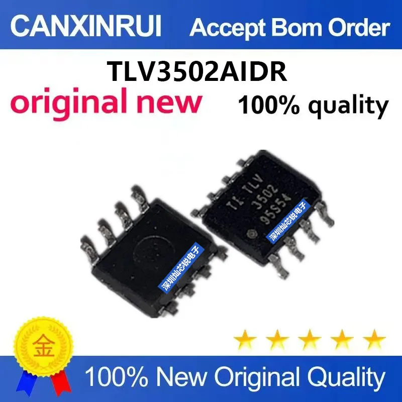 (5-100pieces)Brand new original TLV3502AIDR TLV3502 SMD SOP8 linear comparator chip