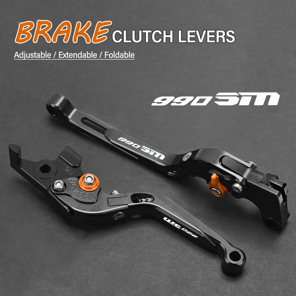 

FOR 990SM 990 SM 990-SM 2007 2008 Motorcycle Hand Brake Clutch Adjustable Levers Handle Folding Extendable Lever grips