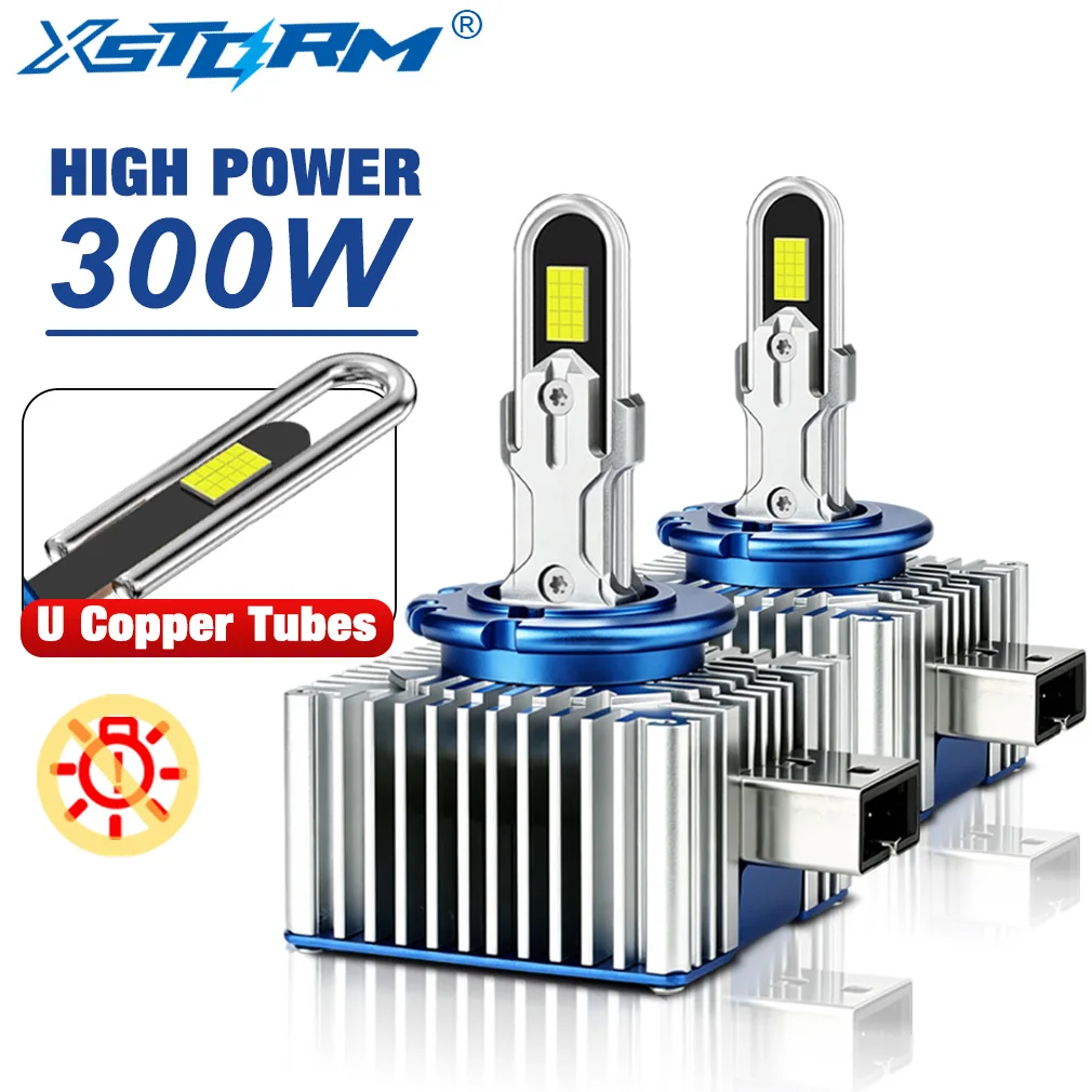 XSTORM D1S D3S D2S D4S LED CANBUS Headlight Bulb with U Tubes Super Bright D Series Xenon Light 6000K for Car Automobile Lamps