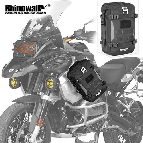 Rhinowalk-bolsa para parachoques de motocicleta, paquete de barra de choque con marco impermeable, bolsa de colocación de herramientas para ciclismo al aire libre con tablero de soporte interior