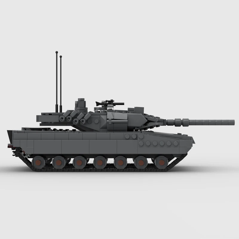 MOC-84425 diy leopardo 2a5 bloco de construção modelo tijolo cena da arma militar modelo montagem mesa decoração brinquedo presentes 1043 pçs