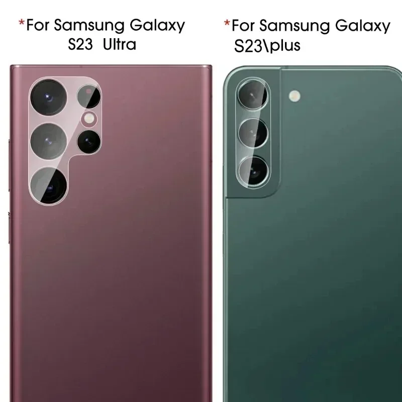 풀 커버 카메라 유리, 삼성에 적합한 갤럭시 S23 S22 S21 울트라 S23 S22 S21 플러스 렌즈 스크린 보호대 필름 투명 유리, 3 개