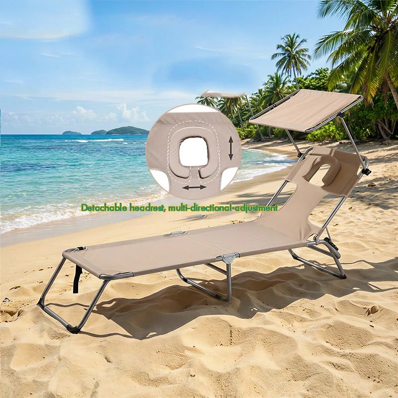 

Профессиональный уличный шезлонг для загара, складная кровать для комфортного отдыха, лежак для сада, пляжа, парка