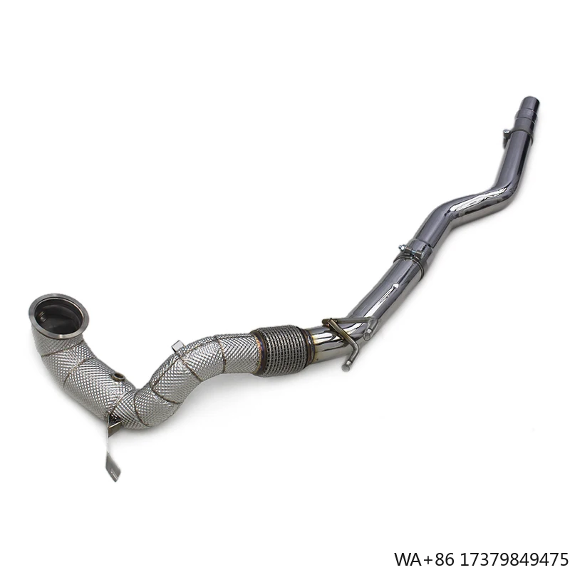 

Racing Performance Free Flow Race Front Down Pipes for VW GOLF 8R Tuning Heat Shield Exhaust Downpipe Exhaust Header