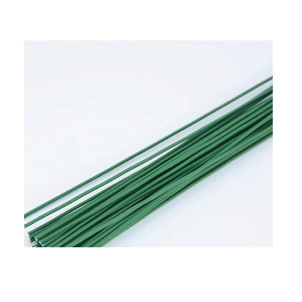 

100pcs Everlasting Flower Stem Wire Artificial Flowers Floral Garland Green Iron Wire Wedding Decoration DIY Crafts Flexible