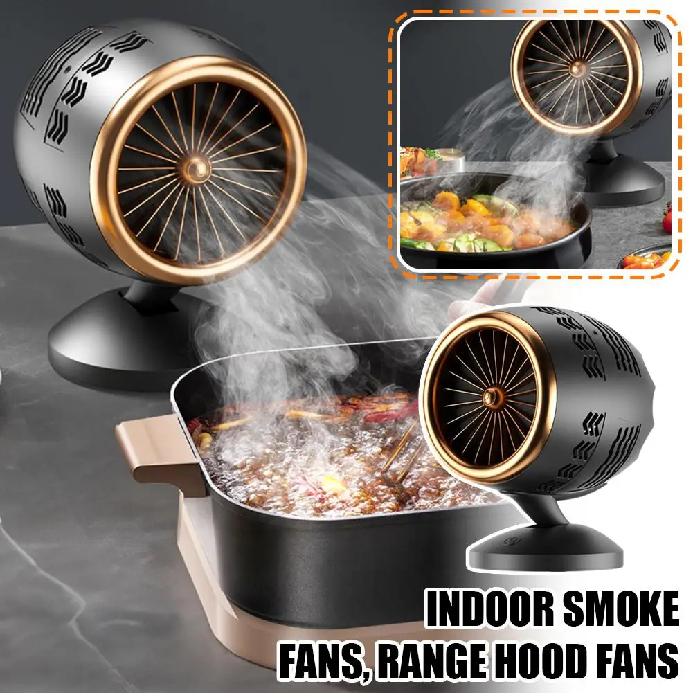 Desktop Range Hood Low Noise Kitchen Exhaust Fan Height Angle Adjustment Portable Mini Cooker Hood For BBQ Hot Pot X9O9