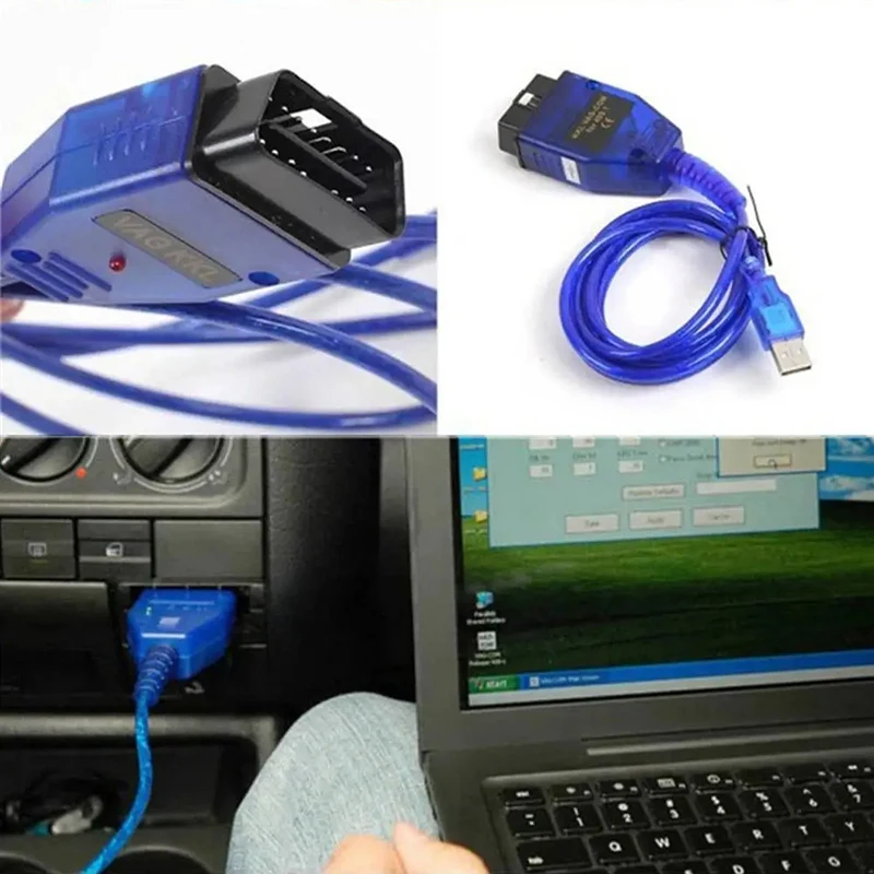 Auto OBD 2 Diagnostic Tools Audi/VW/Seat/Skoda Car Scanner Cable  Vag-Com 409.1 KKL FT232RL K Line Vehicle Inspection Tool vcds