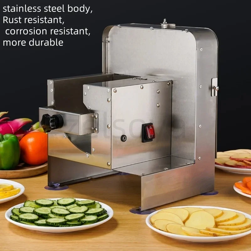 Commercial Electric Manual Slicer for Fruits Vegetables Stainless Steel Food Processor Machine Lemon Ginger Lotus Root 1