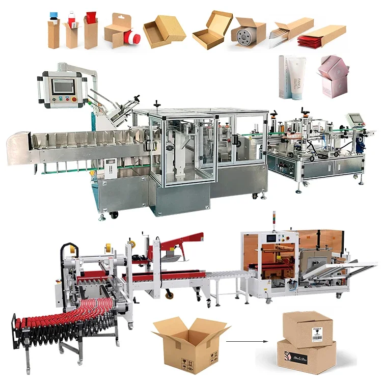 Huanlian PLC Automatic Corrugated Carton Box Folding Machine with Glue 720-900 Pcs/H