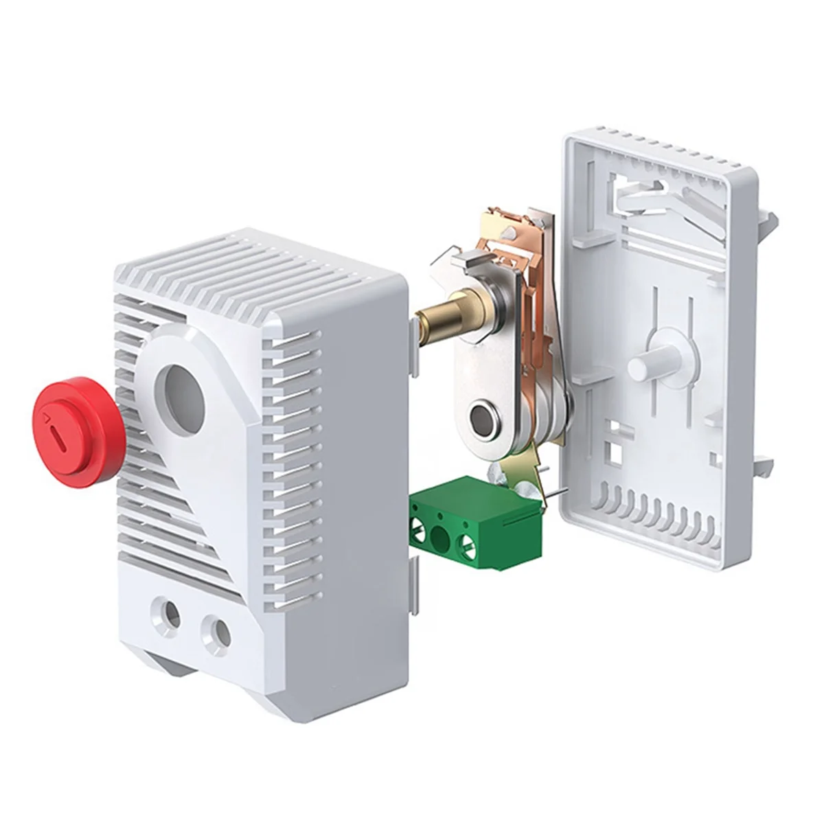 Interruptor mecânico do controlador de temperatura ABZV NO NC 0-60 ℃   Termostato de gabinete e controle de umidade AC 250V 10A KTS011