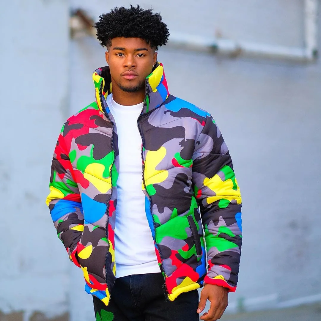 New Plus Size Short Parkas Women Winter Casual High Collar Long Sleeve Zipper Thick Camouflage Print Coat Streetwear 4 colors