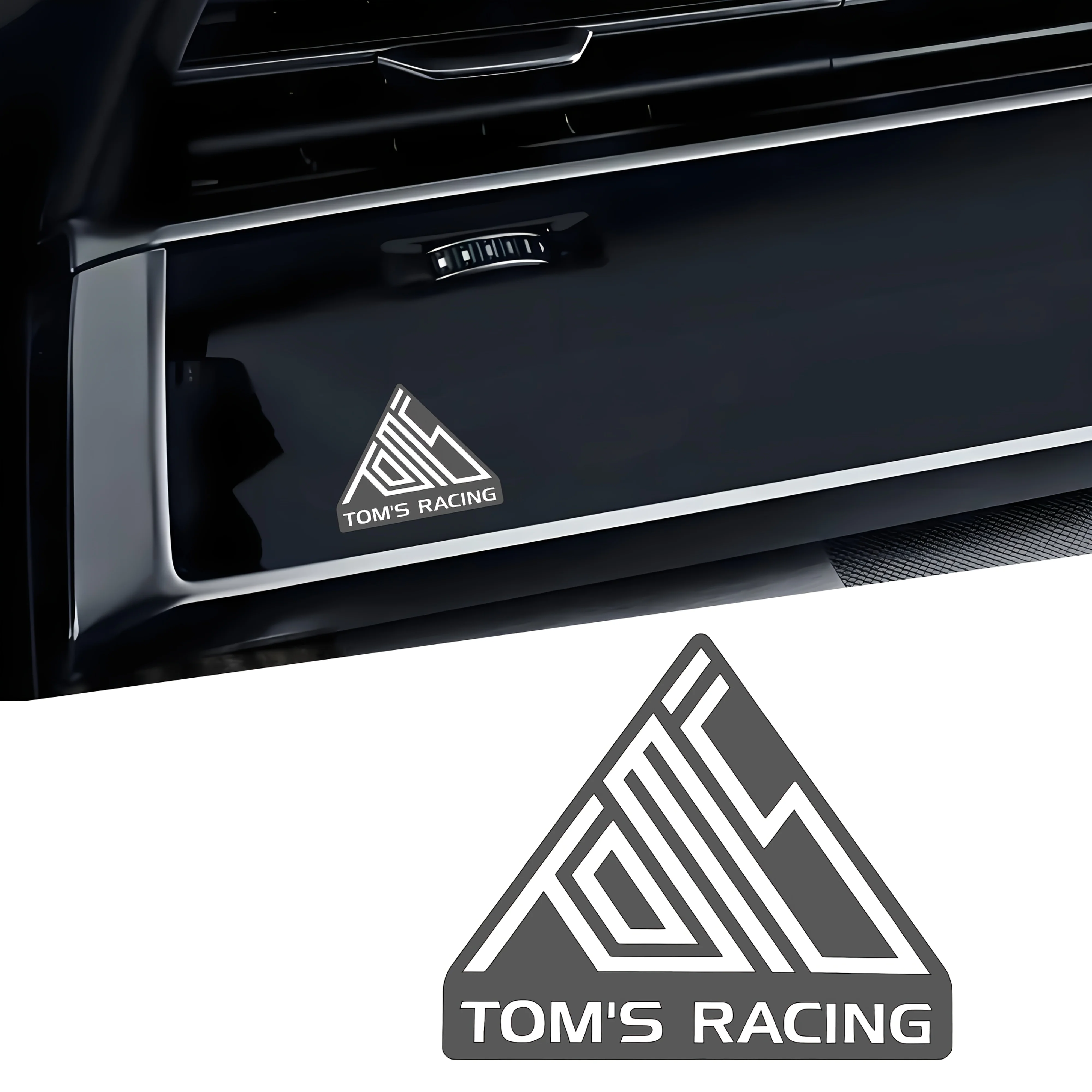 2개/세트 '톰의 레이싱' 그래픽 자동차 스티커, 차량 내부 업그레이드를 위한 독특한 데칼