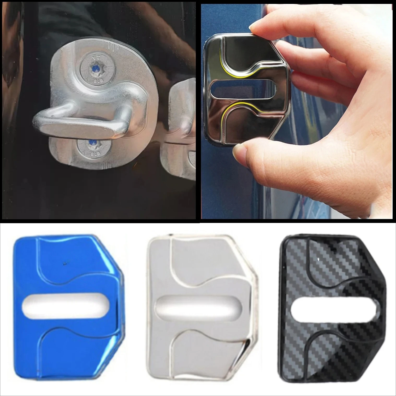 

4PCS Custom Fit Car Door Lock Buckle Protection Covers for Lada Vesta Granta 4X4 Anti-rust Waterproof Car Styling Accessories