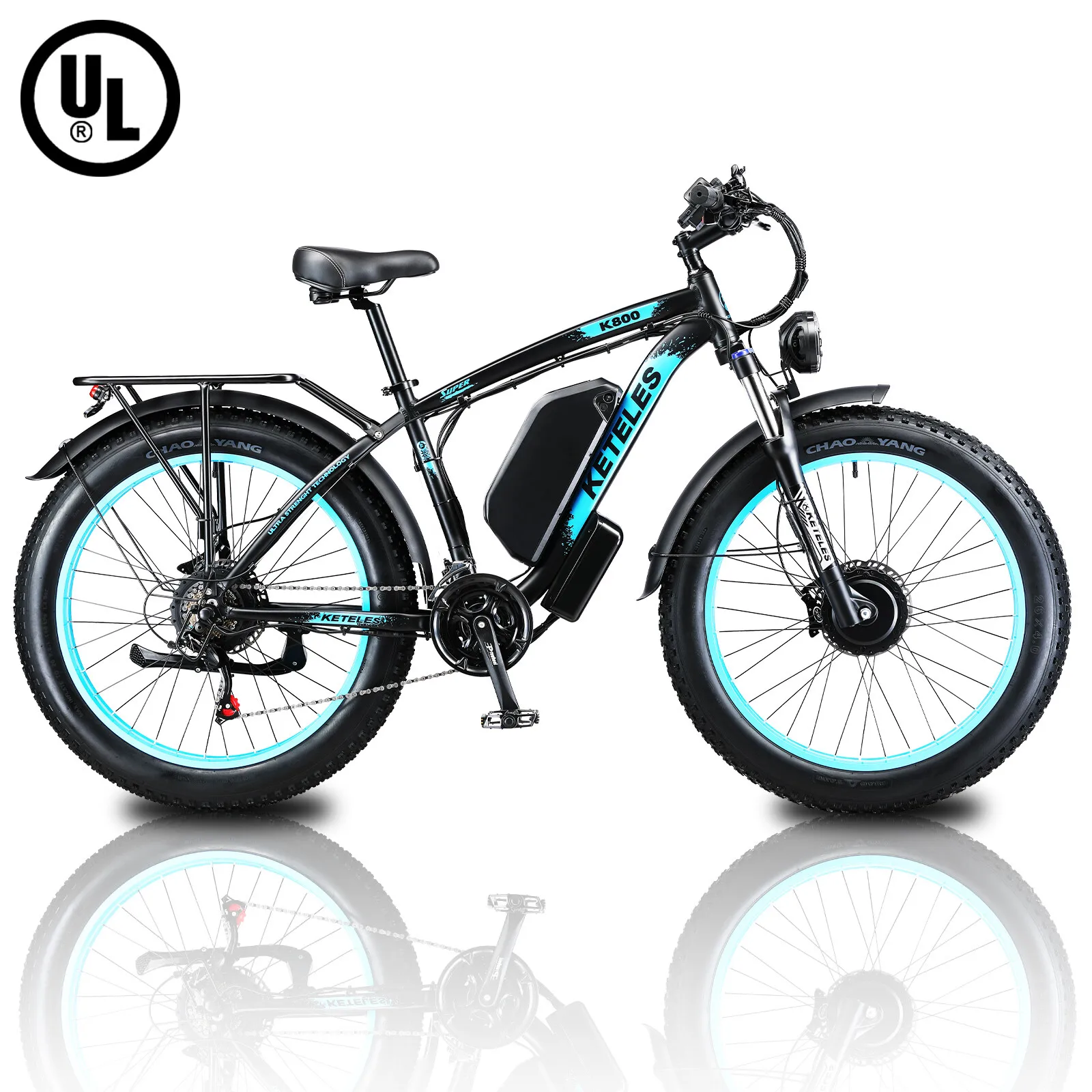 2000W Dual Motor Electric Bicycle 26" Fat Tire E-Bike 48V/23Ah for Adult