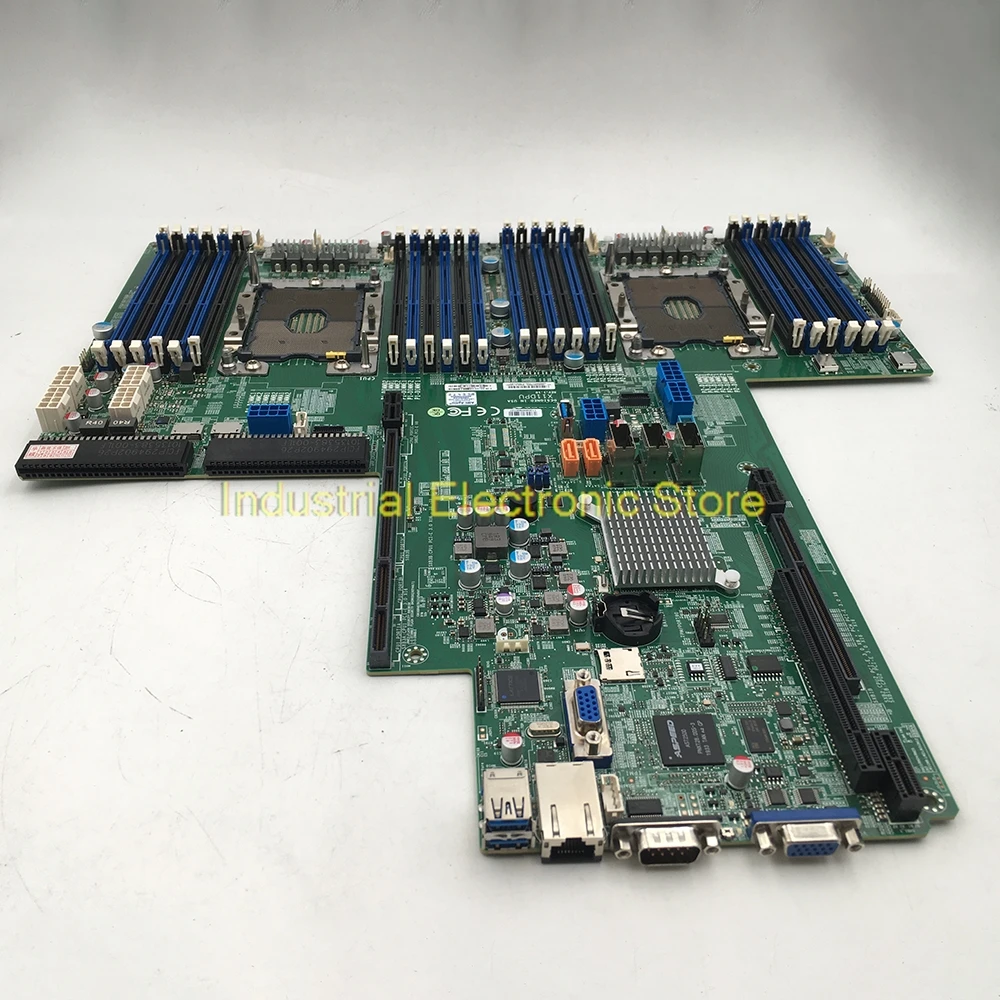 Motherboard 2nd Gen Xeon Scalable Processors Dual Socket LGA-3647 Controller for 14 SATA3 (6 Gbps) Ports X11DPU