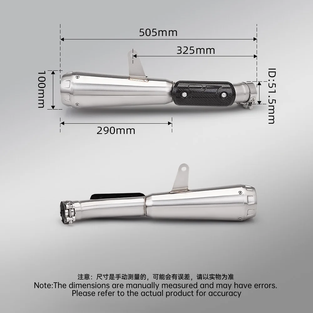 Suitable for Suzuki GSX600 GSXR750 GSXR-750 mid section integrated exhaust system muffler 2011-2016