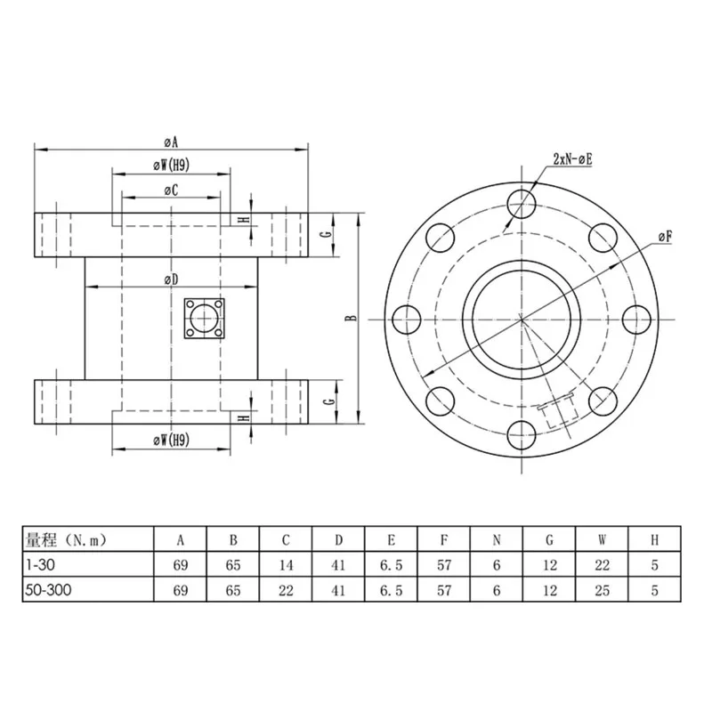High-precision torque lock test, Dayang flange static torque sensor