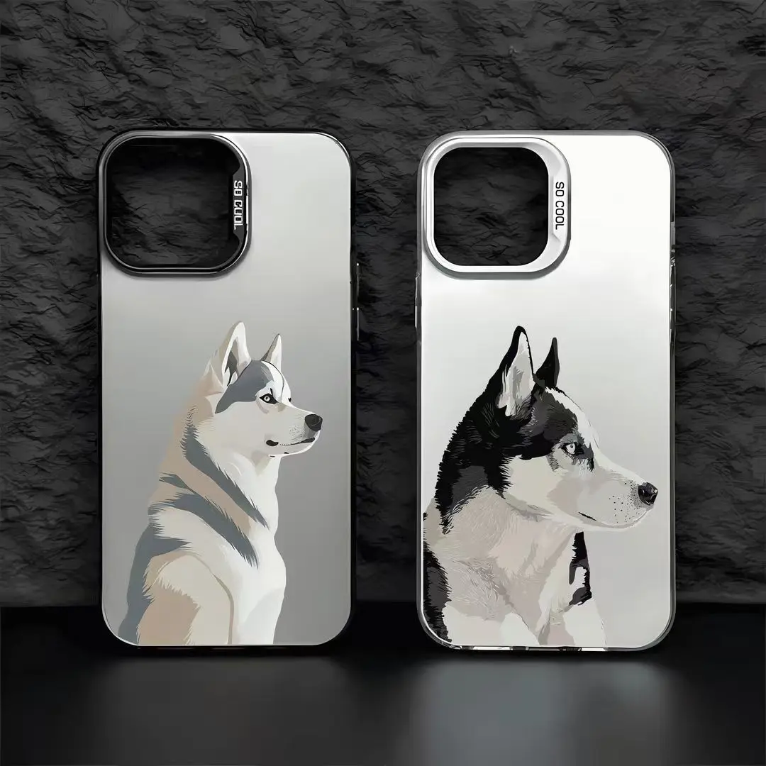 

Dog pattern phone case for iPhone 16 15 14 13 12 11 Pro/ Max/Plus shock-proof rear cover anti-fingerprint