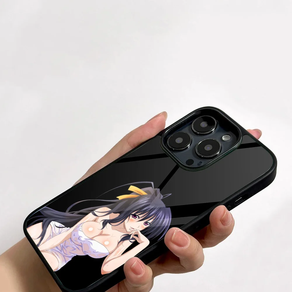 Akeno Rias Gremory High School Dxd Phone Case For IPhone 11 12 13 14 15 16 Plus Pro Max Mirror Acrylic PC TPU Cover