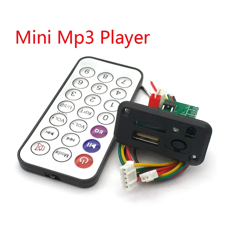 Mini 12V MP3 Audio Decoder Board Lossless Decoding MP3 Player Stereo Two-channel Audio Output Support TF Card U Disk