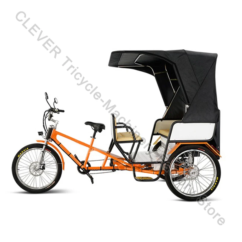 Heavy Loading 5 Seats Pedicab For Sale European Standard 3 Wheel Bike Taxi With Light Box Can Post Advertisement Rickshaw